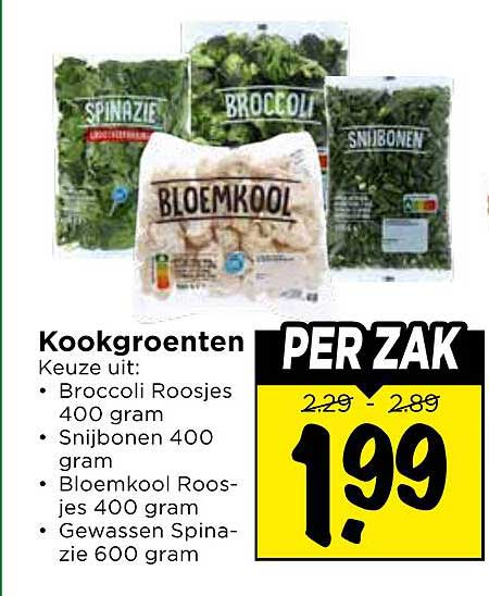 Kookgroenten PER ZAK