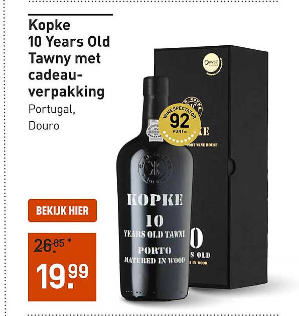 Kopke 10 Years Old Tawny met cadeau-verpakking