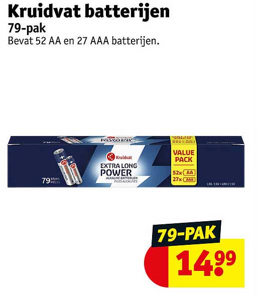 Kruidvat batterijen 79-pak