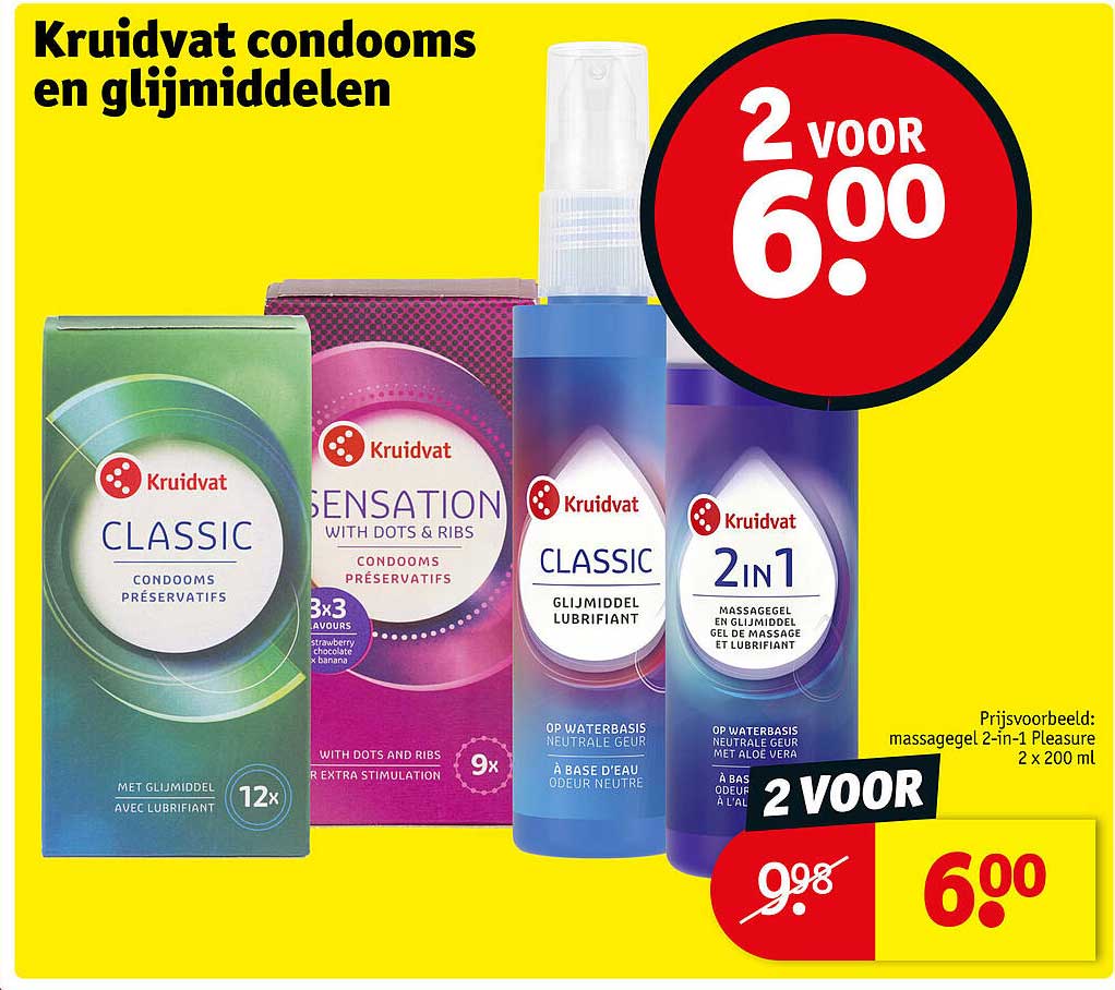 Kruidvat condooms en glijmiddelen