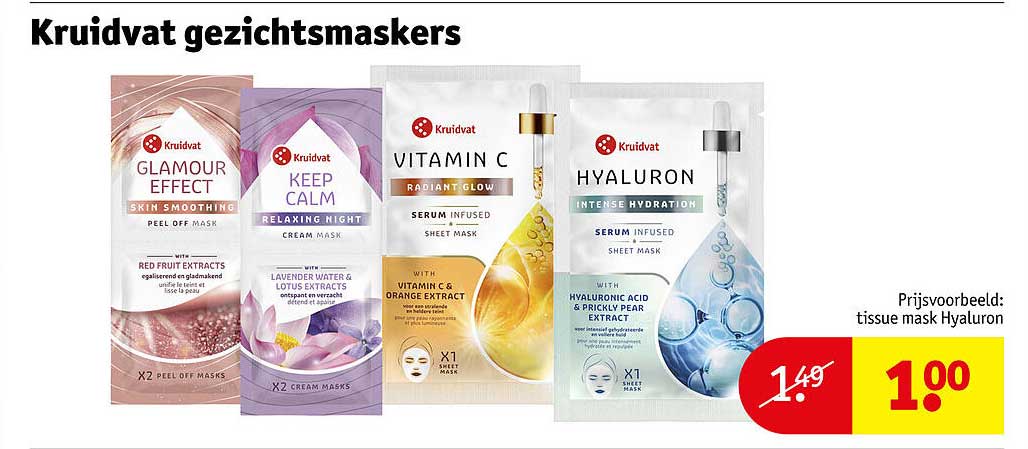 Kruidvat gezichtsmaskers