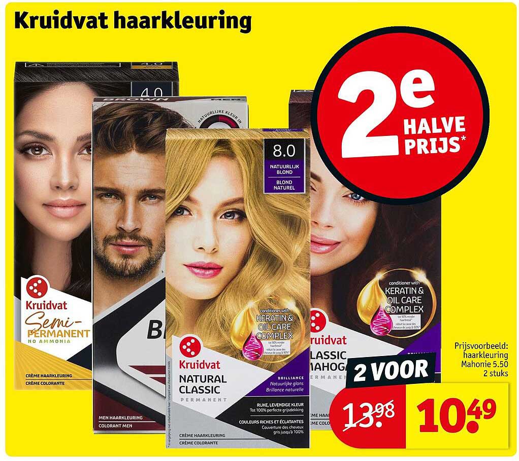 Kruidvat haarkleuring 2e halve prijs