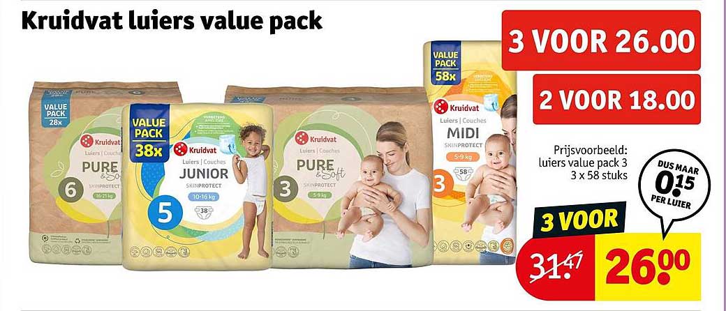 Kruidvat luiers value pack