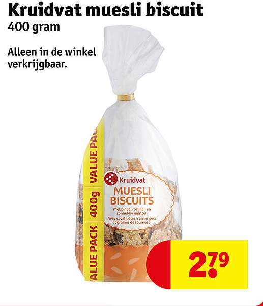 Kruidvat muesli biscuit 400 gram