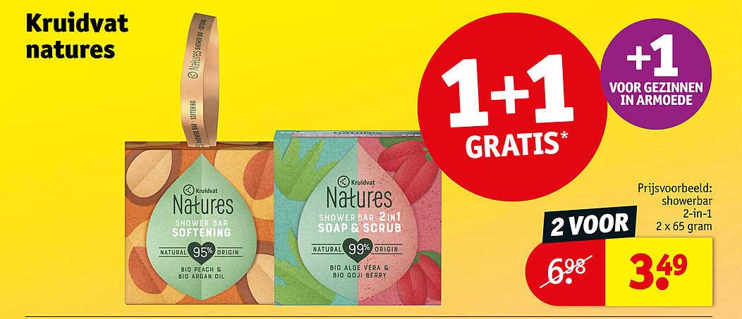Kruidvat Natures 1+1 GRATIS*