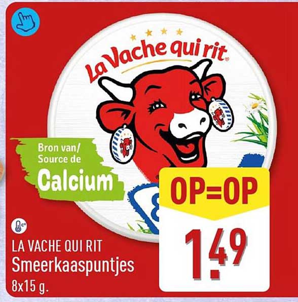 LA VACHE QUI RIT Smeerkaaspuntjes 8x15 g. OP=OP