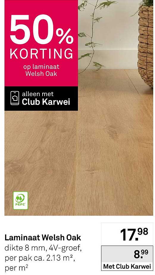 Laminaat Welsh Oak 50% KORTING