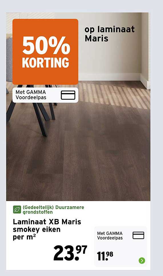 Laminaat XB Maris smokey eiken per m² 50% KORTING