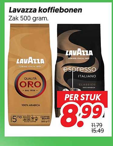 Lavazza koffiebonen Zak 500 gram. PER STUK
