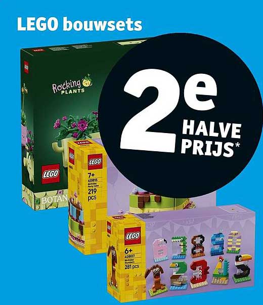 LEGO bouwsets 2e halve prijs