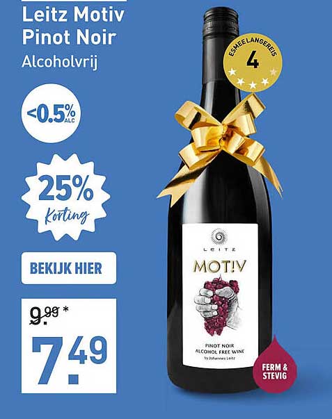 Leitz Motiv Pinot Noir Alcoholvrij 25% korting