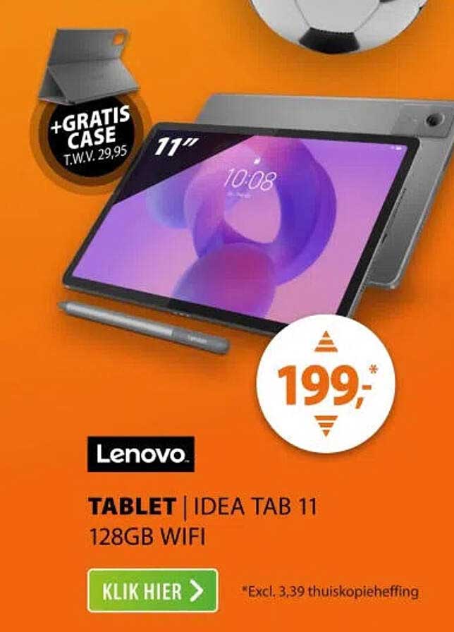 Lenovo Tablet | Idea Tab 11 128GB WiFi + GRATIS CASE