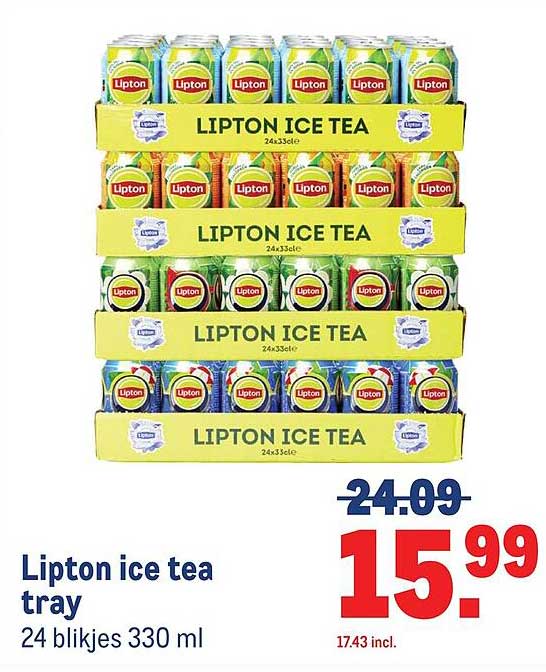 Lipton ice tea tray 24 blikjes 330 ml