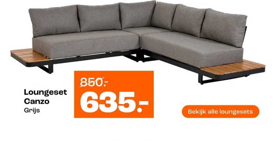 Loungeset Canzo Grijs