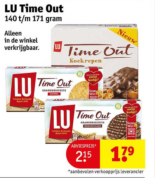 LU Time Out 140 t/m 171 gram