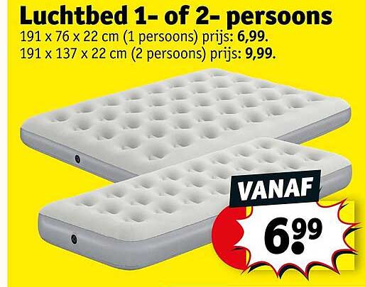 Luchtbed 1- of 2-persoons