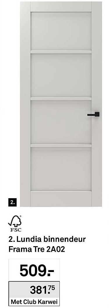 Lundia binnendeur Frama Tre 2A02
