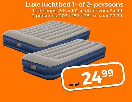Luxe luchtbed 1- of 2-persoons