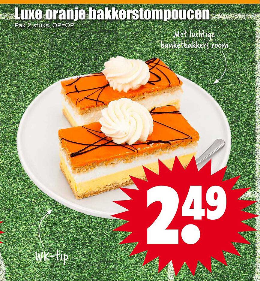 Luxe oranje bakkerstompoucen