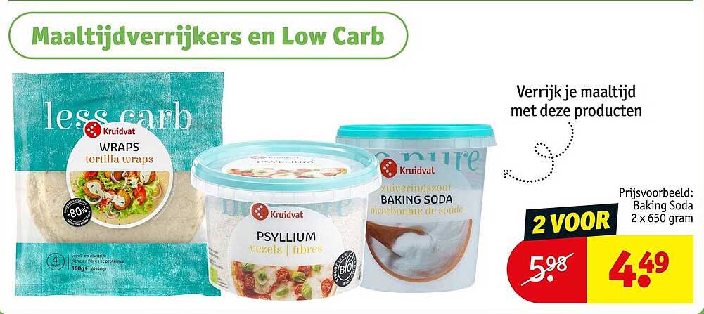 Maaltijdverrijkers en Low Carb 2 VOOR