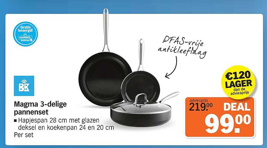 Magma 3-delige pannenset