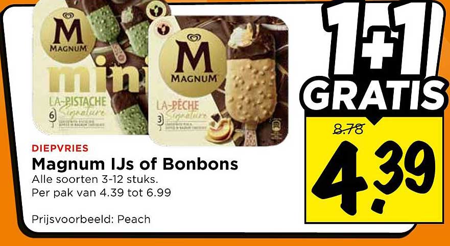 Magnum IJs of Bonbons 1+1 GRATIS