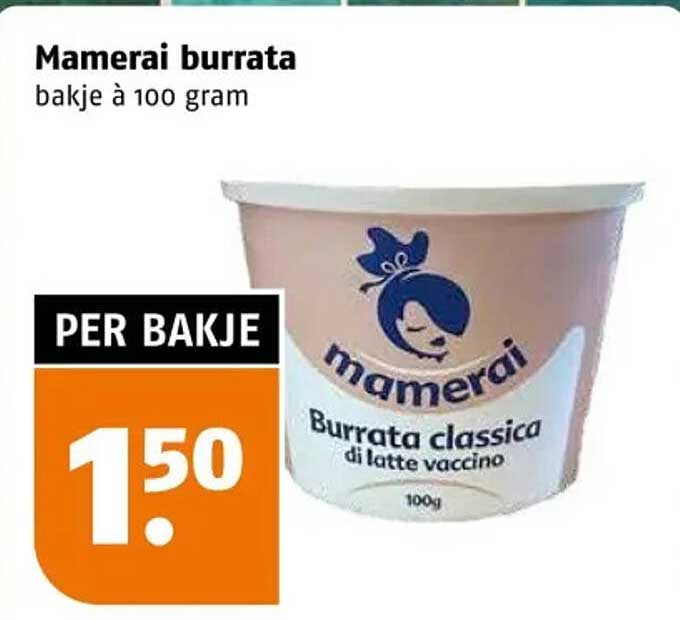 Mamerai burrata bakje à 100 gram