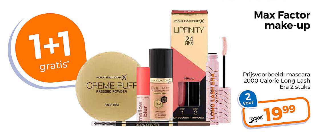 Max Factor make-up 1+1 gratis