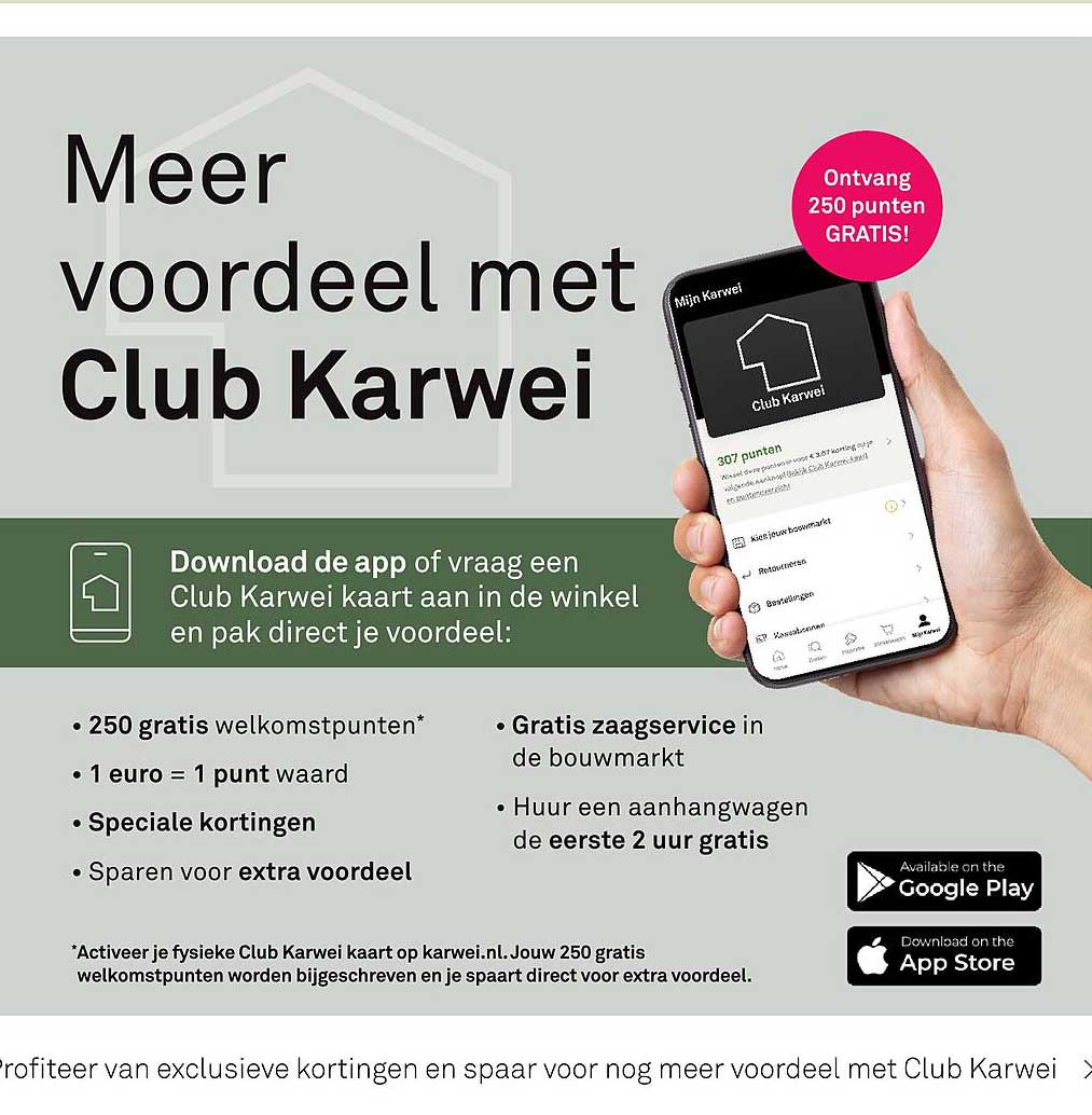Meer voordeel met Club Karwei