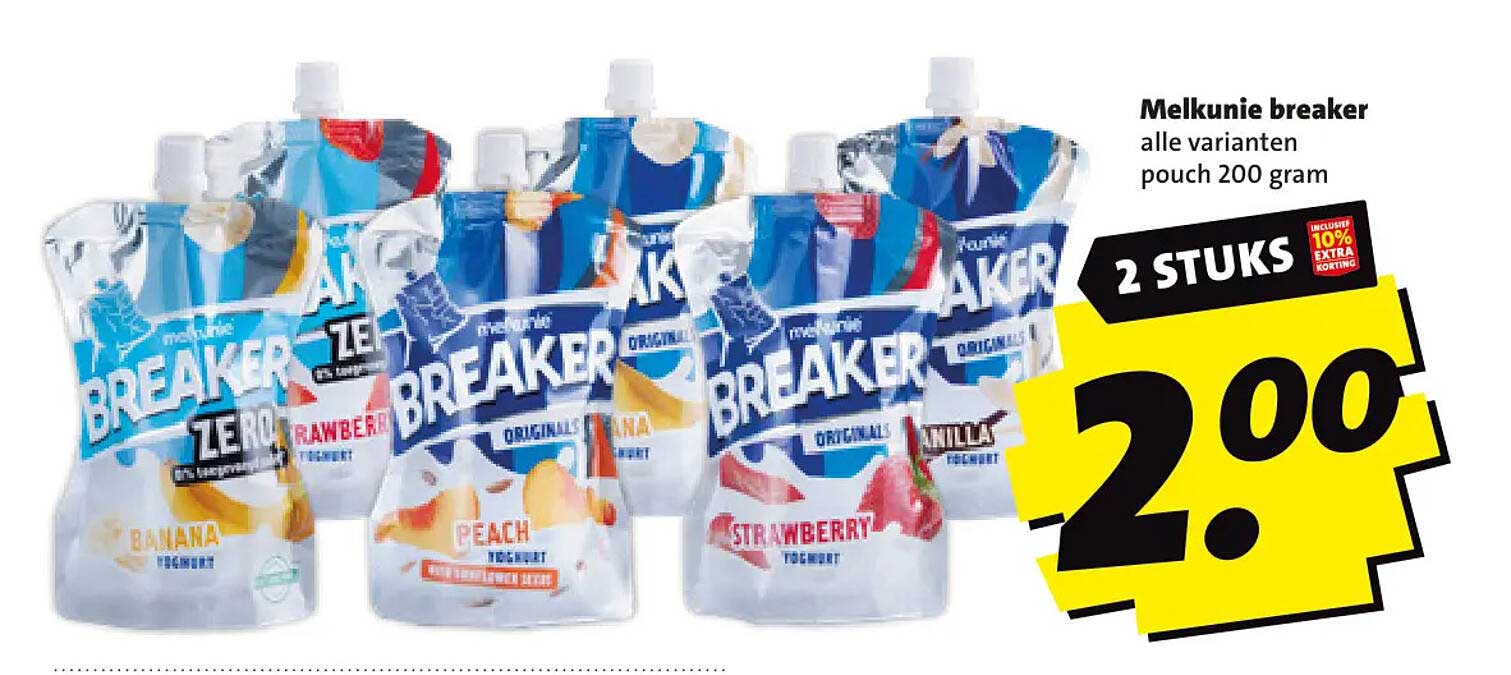Melkunie breaker alle varianten pouch 200 gram 2 stuks