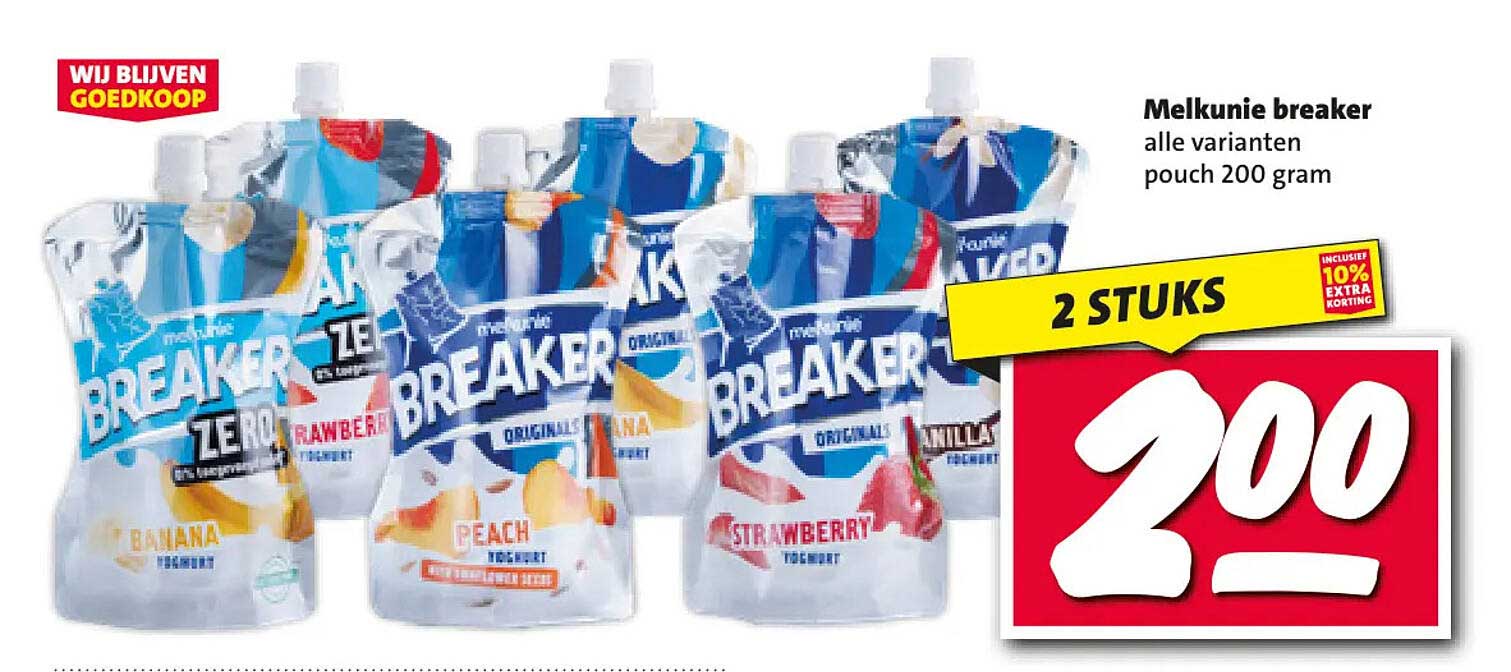 Melkunie breaker alle varianten pouch 200 gram 2 stuks