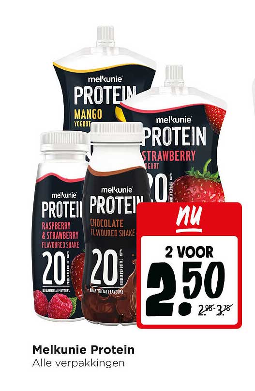 Melkunie Protein Alle verpakkingen nu 2 voor 2,50