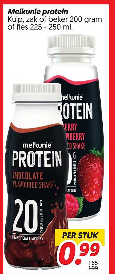 Melkunie protein Kuip, zak of beker 200 gram of fles 225 - 250 ml