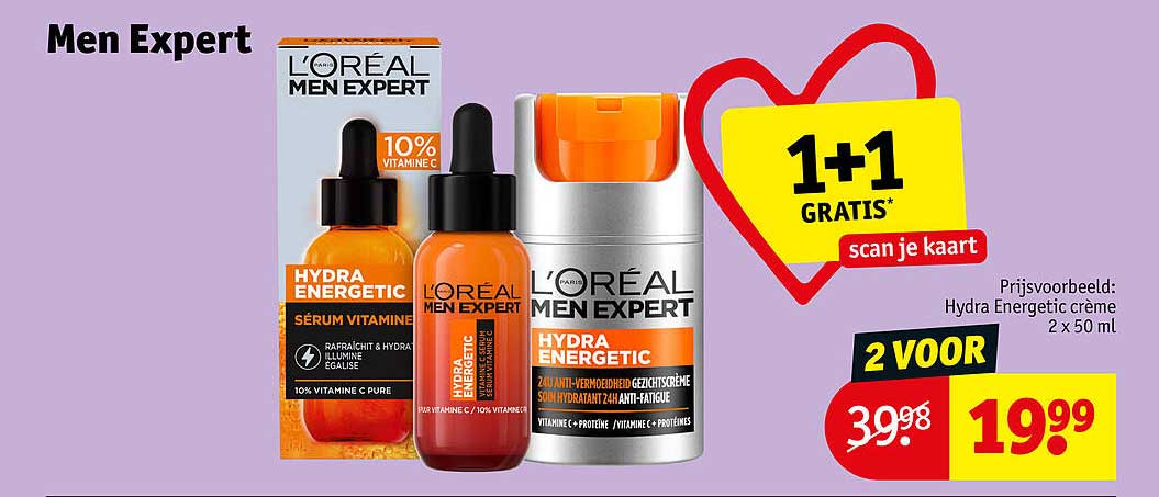 Men Expert 1+1 GRATIS* scan je kaart