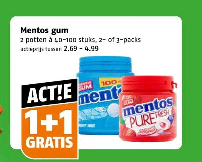 Mentos gum 1+1 GRATIS