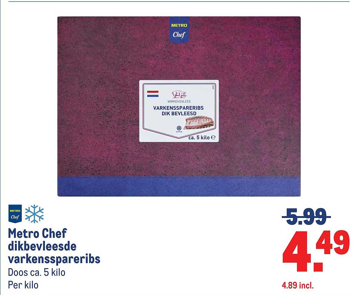Metro Chef dikbevleesde varkensspareribs