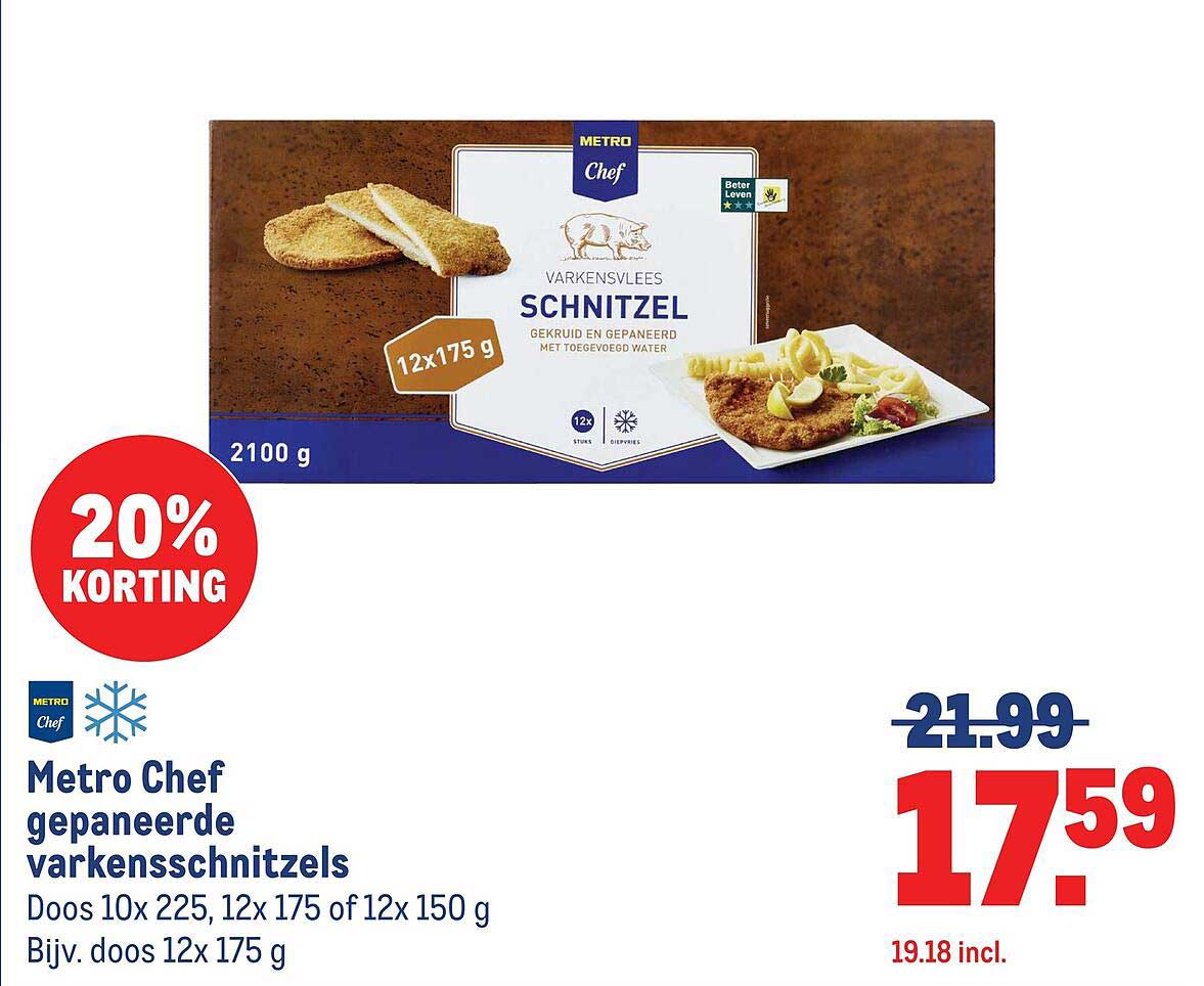 Metro Chef gepaneerde varkensschnitzels