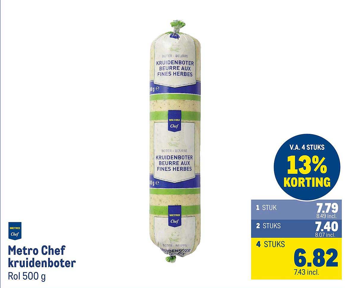 Metro Chef kruidenboter Rol 500 g