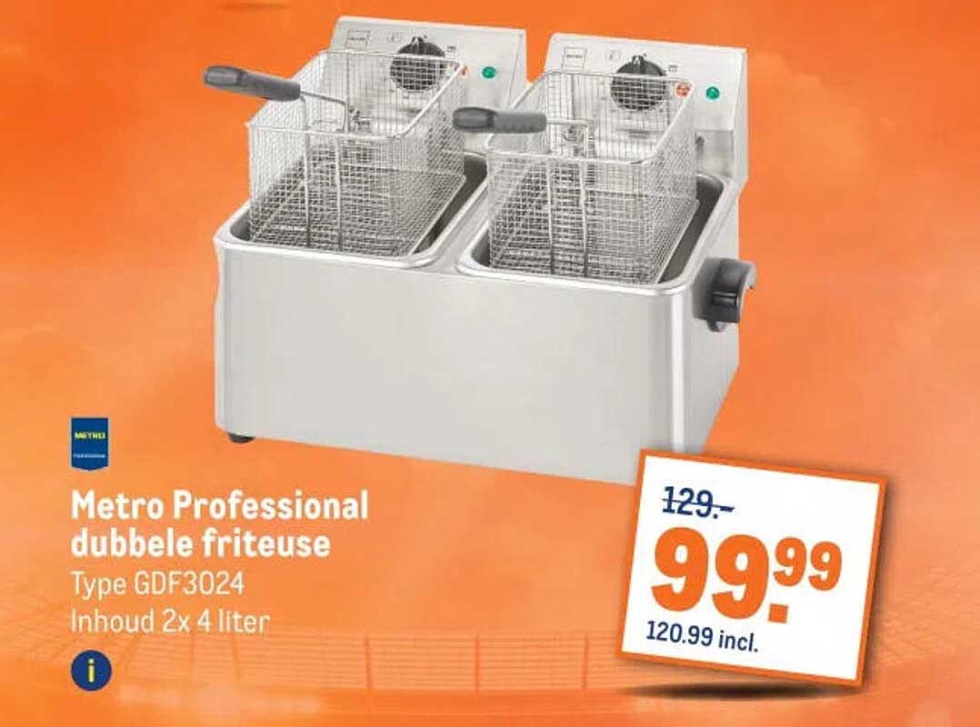 Metro Professional dubbele friteuse