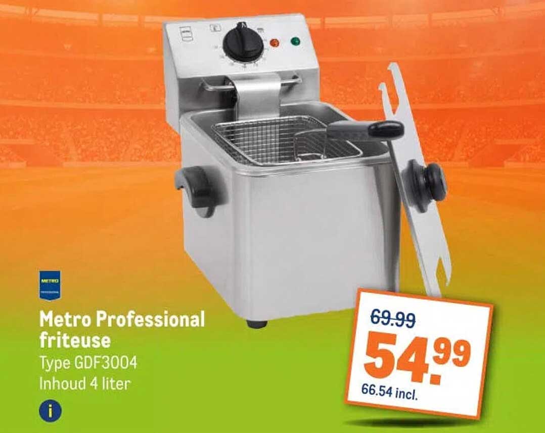 Metro Professional friteuse Type GDF3004 Inhoud 4 liter
