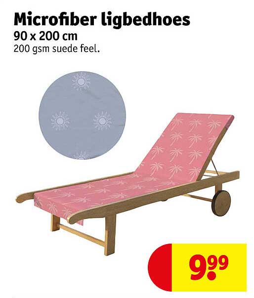 Microfiber ligbedhoes 90 x 200 cm 200 gsm suede feel.