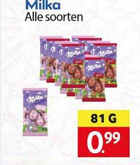 Milka Alle soorten
