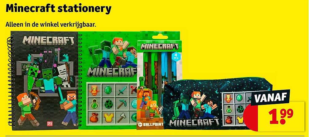 Minecraft stationery