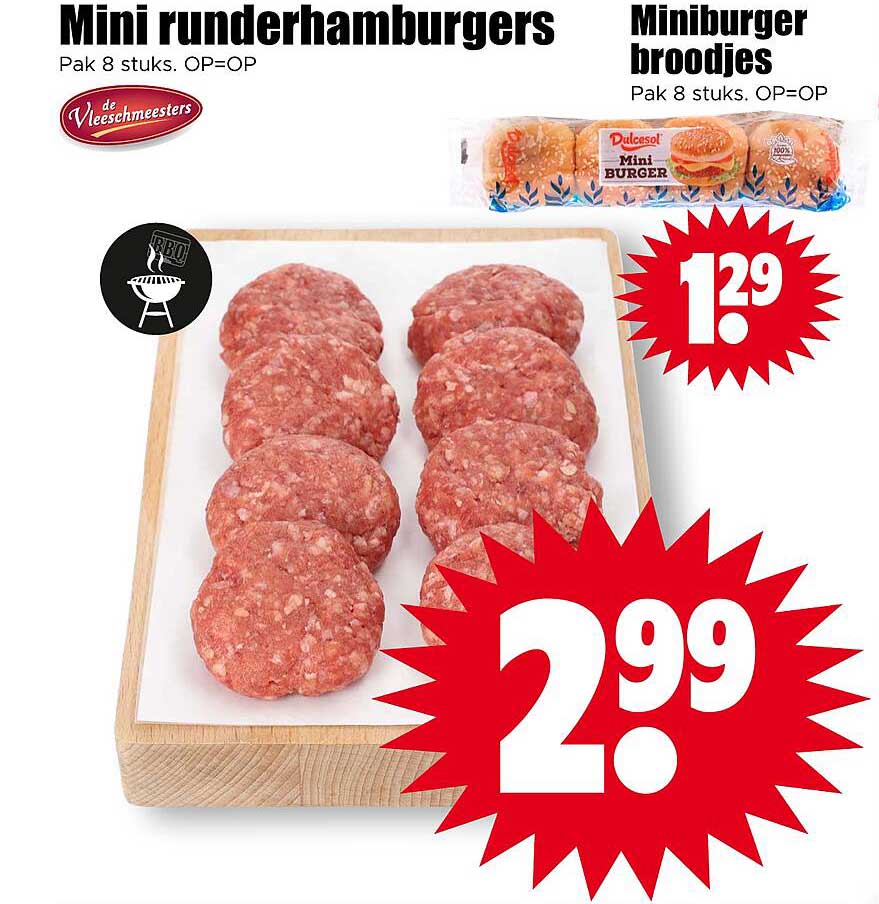 Mini runderhamburgers