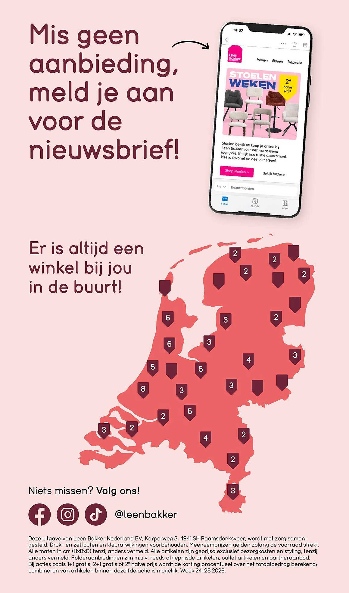 Mis geen aanbieding, meld je aan voor de nieuwsbrief!
