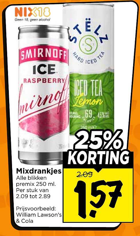 Mixdrankjes 25% KORTING