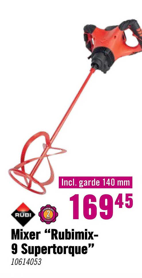 Mixer "Rubimix-9 Supertorque" Incl. garde 140 mm