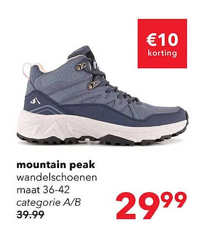 mountain peak wandelschoenen maat 36-42 categorie A/B
