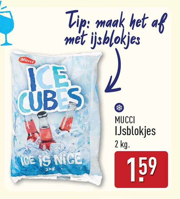 MUCCI Ijsblokjes 2 kg.