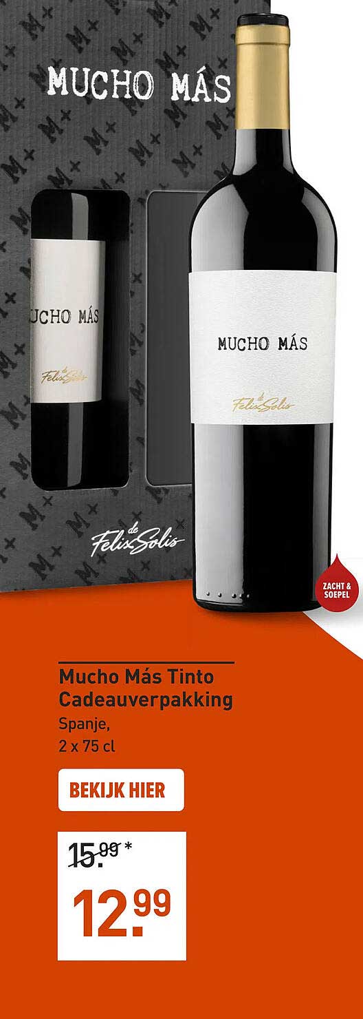 Mucho Más Tinto Cadeauverpakking Spanje, 2 x 75 cl